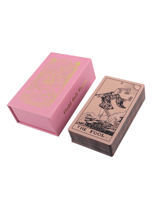 Wonderful Notes Miaoji Tarot Cards, Weite Pvc Tarot Cards, Gold Foil Complete Set, Waterproof Pink Box, Rose Gold Mj8531 - Image 4