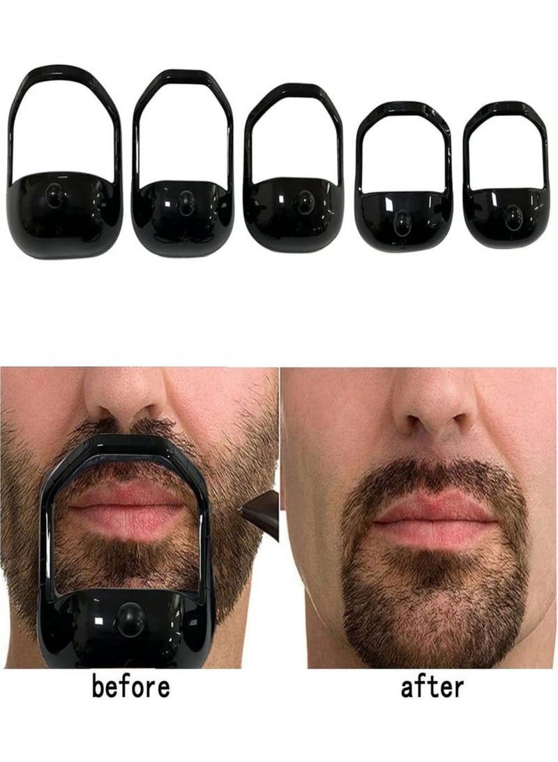 5-piece beard styling template set-Black - Image 1