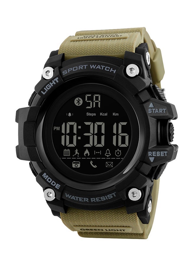 NIBEMINENT SKMEI Smart Watch 1385 50M Waterproof with Pedometer, Calories, Sleeping Monitor, Call Remind - Khaki Brown - Image 1