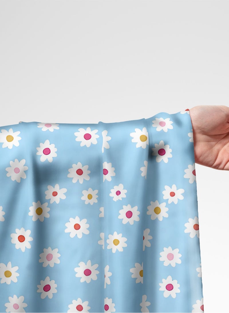 فيلاتو Ø¬Ù„Ø§Ø¨ÙŠØ© Ù…Ø®ÙˆÙŠØ± Ù…Ù† Ù‚Ù…Ø§Ø´ Ø­Ø±ÙŠØ± Ø§Ù„Ù„ÙŠÙ„ Ø¹Ø±Ø§Ù…Ù†ÙŠ Ø¨Ø§Ù„ÙŠØ§Ø±Ø¯Ø©ØŒ Ù†Ù‚Ø´Ø© Ø¯ÙŠØ²ÙŠ Ø²Ø±Ù‚Ø§Ø¡ ÙˆØ¨ÙŠØ¶Ø§Ø¡ØŒ Ø®ÙŠØ§Ø·Ø©ØŒ Ø¹Ø±Ø¶ 58 Ø¨ÙˆØµØ© - Image 1