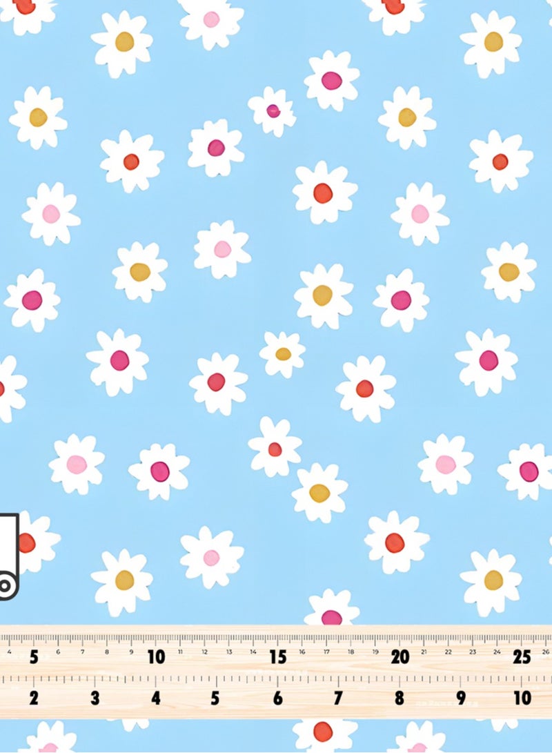 فيلاتو Ø¬Ù„Ø§Ø¨ÙŠØ© Ù…Ø®ÙˆÙŠØ± Ù…Ù† Ù‚Ù…Ø§Ø´ Ø­Ø±ÙŠØ± Ø§Ù„Ù„ÙŠÙ„ Ø¹Ø±Ø§Ù…Ù†ÙŠ Ø¨Ø§Ù„ÙŠØ§Ø±Ø¯Ø©ØŒ Ù†Ù‚Ø´Ø© Ø¯ÙŠØ²ÙŠ Ø²Ø±Ù‚Ø§Ø¡ ÙˆØ¨ÙŠØ¶Ø§Ø¡ØŒ Ø®ÙŠØ§Ø·Ø©ØŒ Ø¹Ø±Ø¶ 58 Ø¨ÙˆØµØ© - Image 4