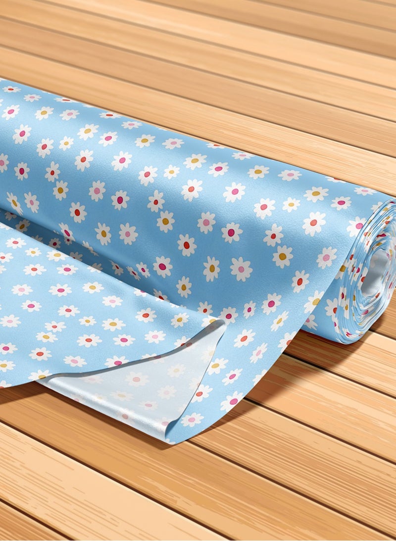 فيلاتو Ø¬Ù„Ø§Ø¨ÙŠØ© Ù…Ø®ÙˆÙŠØ± Ù…Ù† Ù‚Ù…Ø§Ø´ Ø­Ø±ÙŠØ± Ø§Ù„Ù„ÙŠÙ„ Ø¹Ø±Ø§Ù…Ù†ÙŠ Ø¨Ø§Ù„ÙŠØ§Ø±Ø¯Ø©ØŒ Ù†Ù‚Ø´Ø© Ø¯ÙŠØ²ÙŠ Ø²Ø±Ù‚Ø§Ø¡ ÙˆØ¨ÙŠØ¶Ø§Ø¡ØŒ Ø®ÙŠØ§Ø·Ø©ØŒ Ø¹Ø±Ø¶ 58 Ø¨ÙˆØµØ© - Image 5