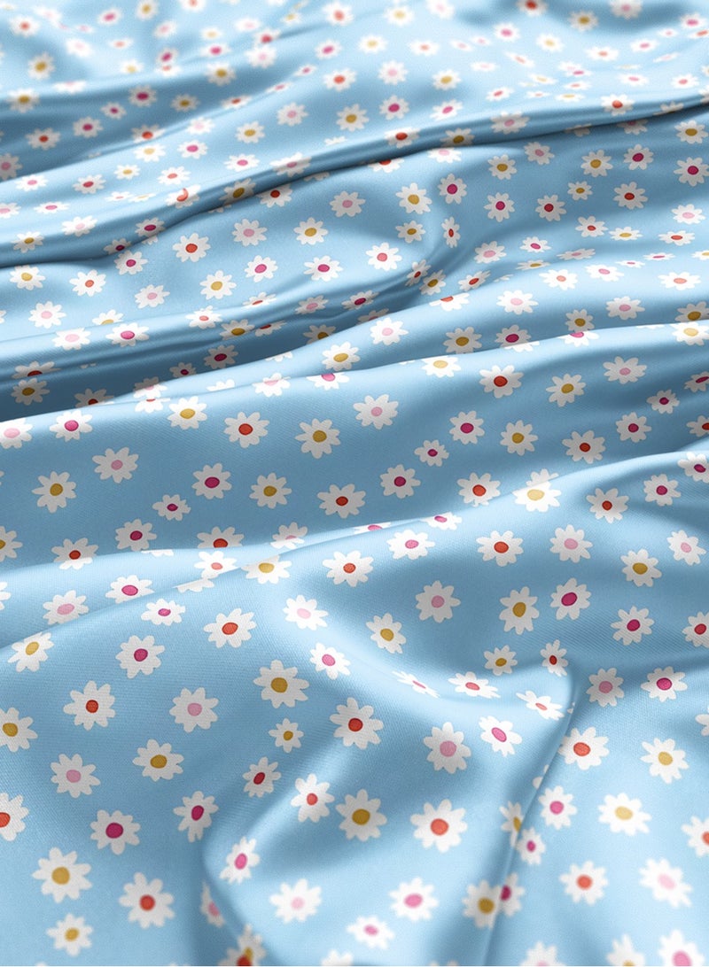 فيلاتو Ø¬Ù„Ø§Ø¨ÙŠØ© Ù…Ø®ÙˆÙŠØ± Ù…Ù† Ù‚Ù…Ø§Ø´ Ø­Ø±ÙŠØ± Ø§Ù„Ù„ÙŠÙ„ Ø¹Ø±Ø§Ù…Ù†ÙŠ Ø¨Ø§Ù„ÙŠØ§Ø±Ø¯Ø©ØŒ Ù†Ù‚Ø´Ø© Ø¯ÙŠØ²ÙŠ Ø²Ø±Ù‚Ø§Ø¡ ÙˆØ¨ÙŠØ¶Ø§Ø¡ØŒ Ø®ÙŠØ§Ø·Ø©ØŒ Ø¹Ø±Ø¶ 58 Ø¨ÙˆØµØ© - Image 3