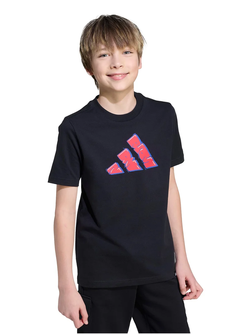 اديداس Youth Graffiti Graphic T-Shirt