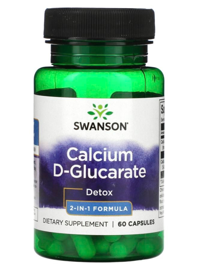 SWANSON Calcium D-Glucarate Detox 2-In-1 Formula 60 Capsules
