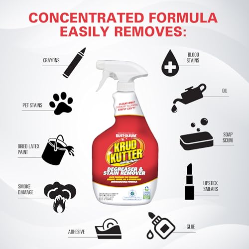 Krud Kutter KK326-6PK Original Concentrated Cleaner/Degreaser Stain Remover Spray, 32 oz, 6 Pack - Image 4