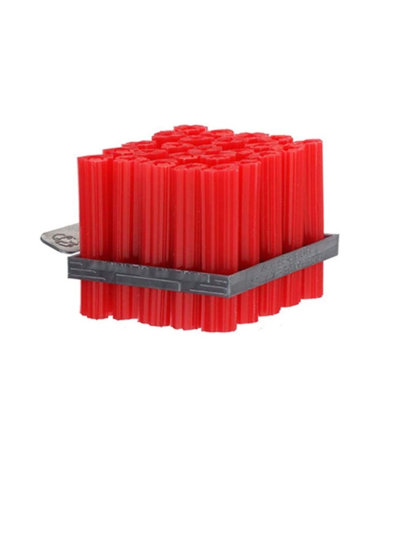 Perfect Expandet Fischer Plug Nylon Column Expansion Screw Anchor Plug Wall Plugs Drywall Fischer Plugs Pack of 100 Nos 6mm 2Inch Red - Image 1