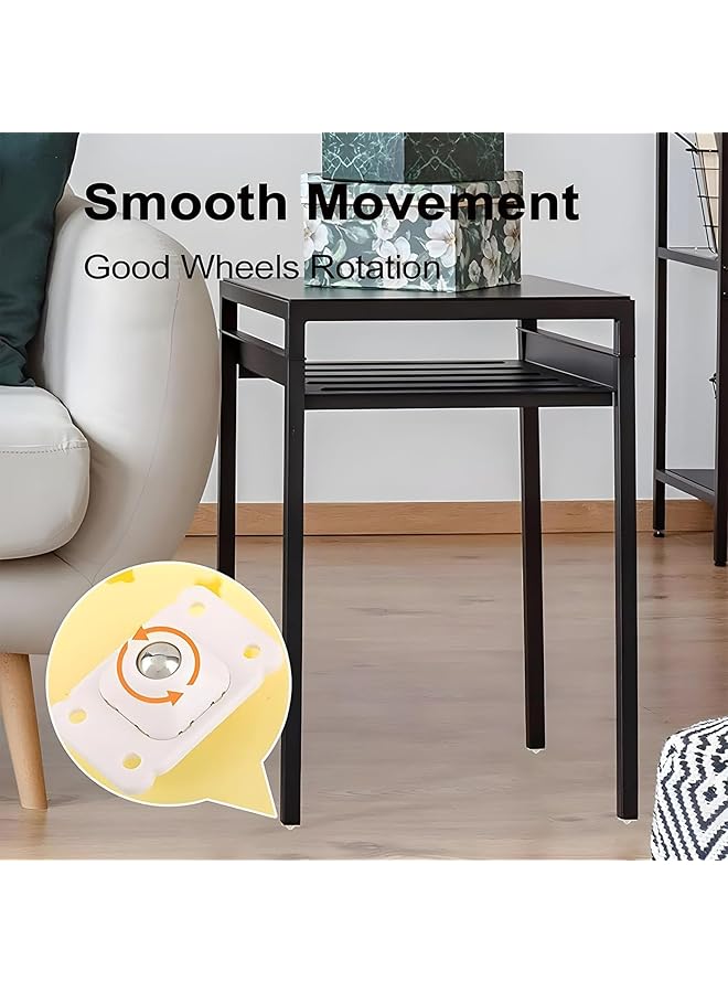 erorex 24 Pcs Mini Self Adhesive Caster Wheels Mini Swivel Wheels 360 Degree Rotation Small Caster Wheels With Stainless Steel Roller Ball Suitable For Box Trash Bin Small Furniture Cabinet - Image 4