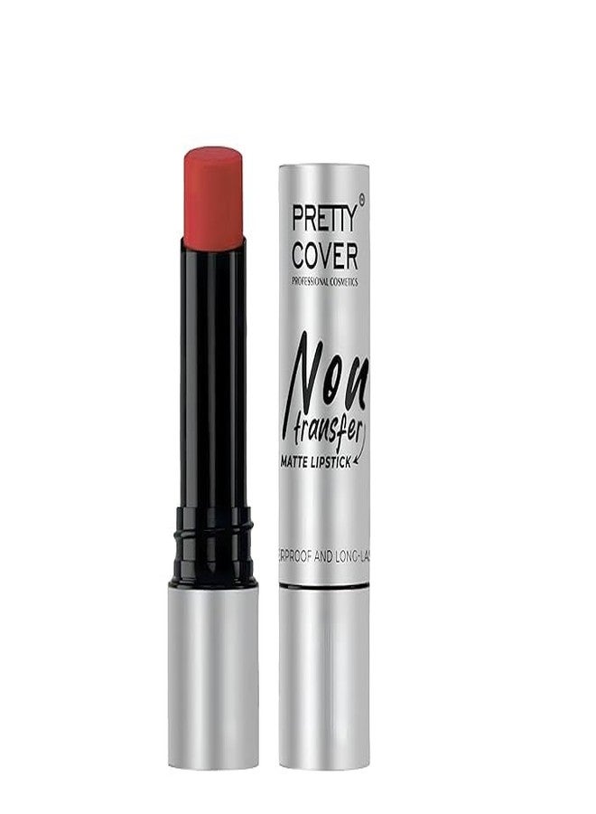 Ratan Pretty Cover Non-Transfer Matte Lipstick, Long-Lasting, Smudge proof & Waterproof, 16-Hour Wear, light weight lipstick (RUST RED) - Image 1
