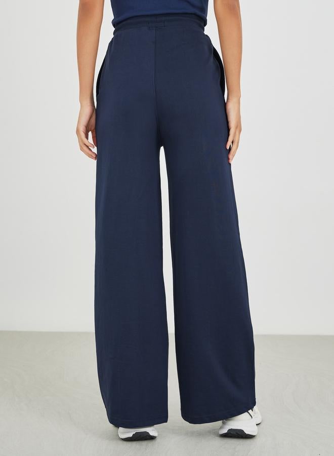 Styli Styli Solid Pintuck Detail Straight Fit Joggers with Elasticated Waistband  - Image 4