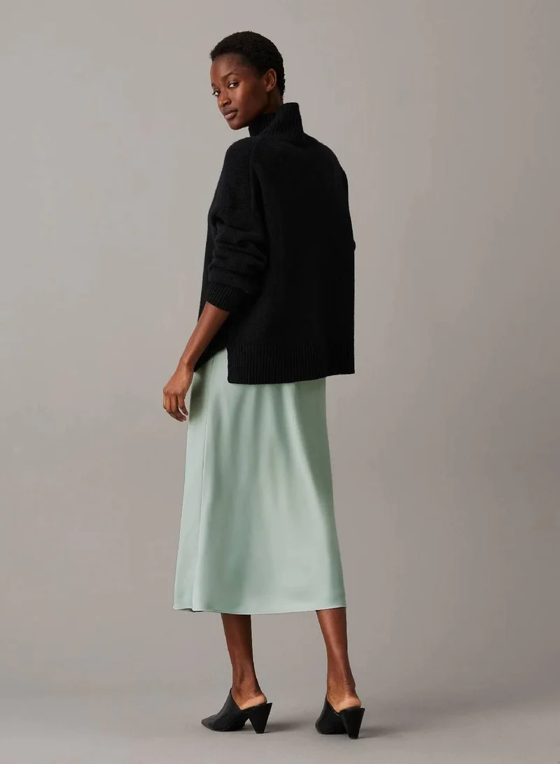 Calvin Klein Slim Crepe Midi Skirt
