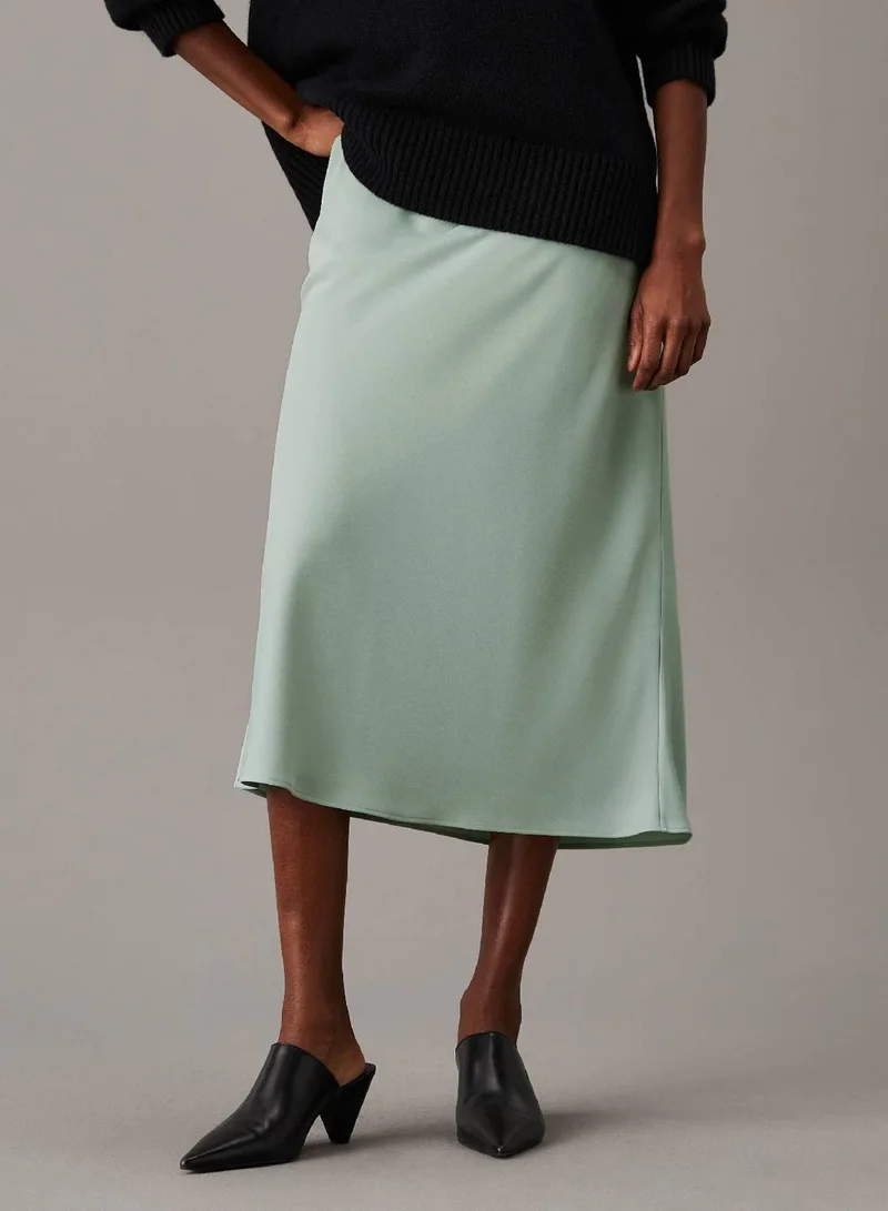 Calvin Klein Slim Crepe Midi Skirt