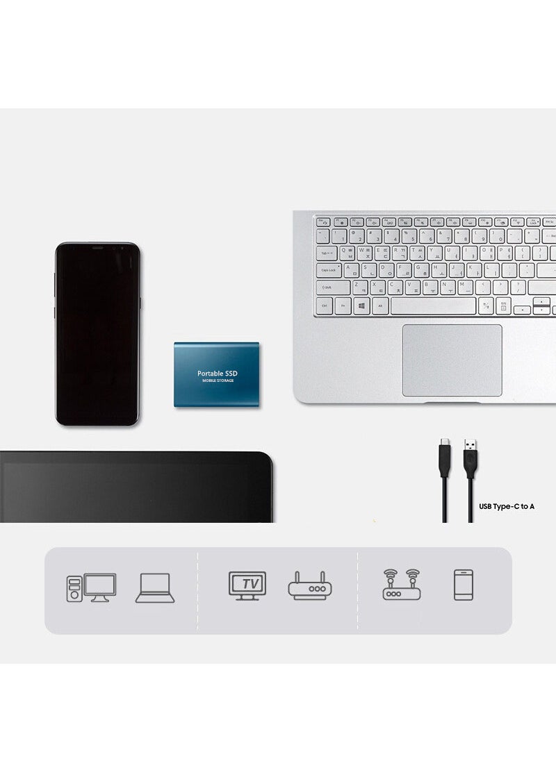 Generic - Portable SSD 2TB Shockproof Mobile Solid State Drive Type-c Data Storage and Transfer - Image 1