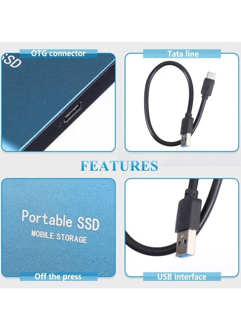 Generic - Portable SSD 2TB Shockproof Mobile Solid State Drive Type-c Data Storage and Transfer - Image 1
