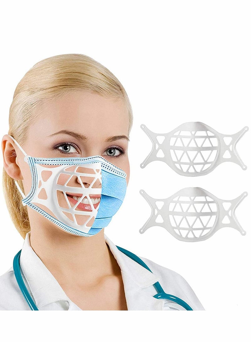 Y&D 2PCS 3D Mask Bracket Face Inner Support Frame Designed More Space Plastic for Comfortable Breathing Protect Lipstick Washable Reusable - Image 1