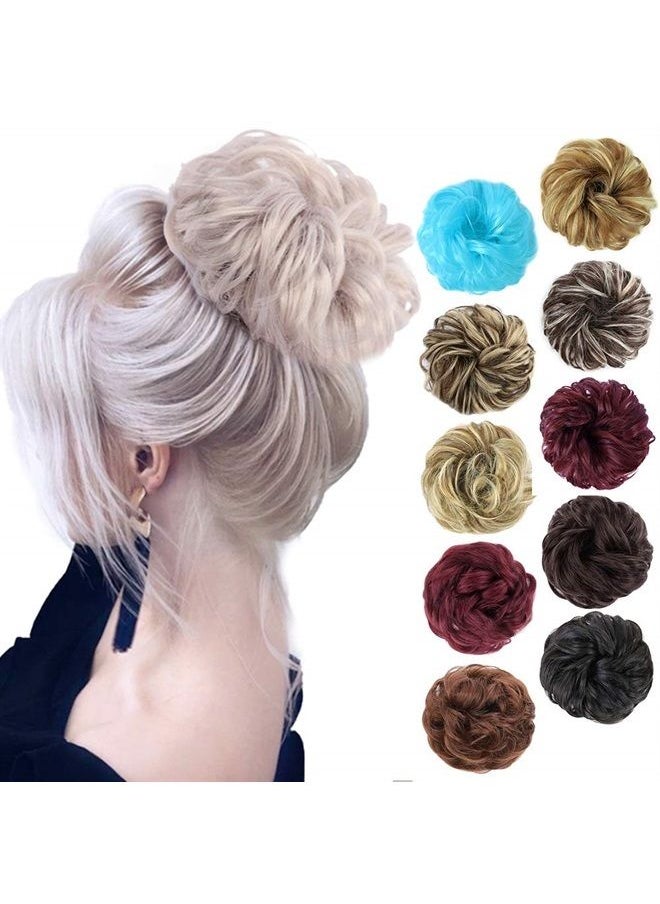 MORICA 1PCS Messy Hair Bun Hair Scrunchies Extension Curly Wavy Messy Synthetic Chignon for Women Updo Hairpiece  - Image 1