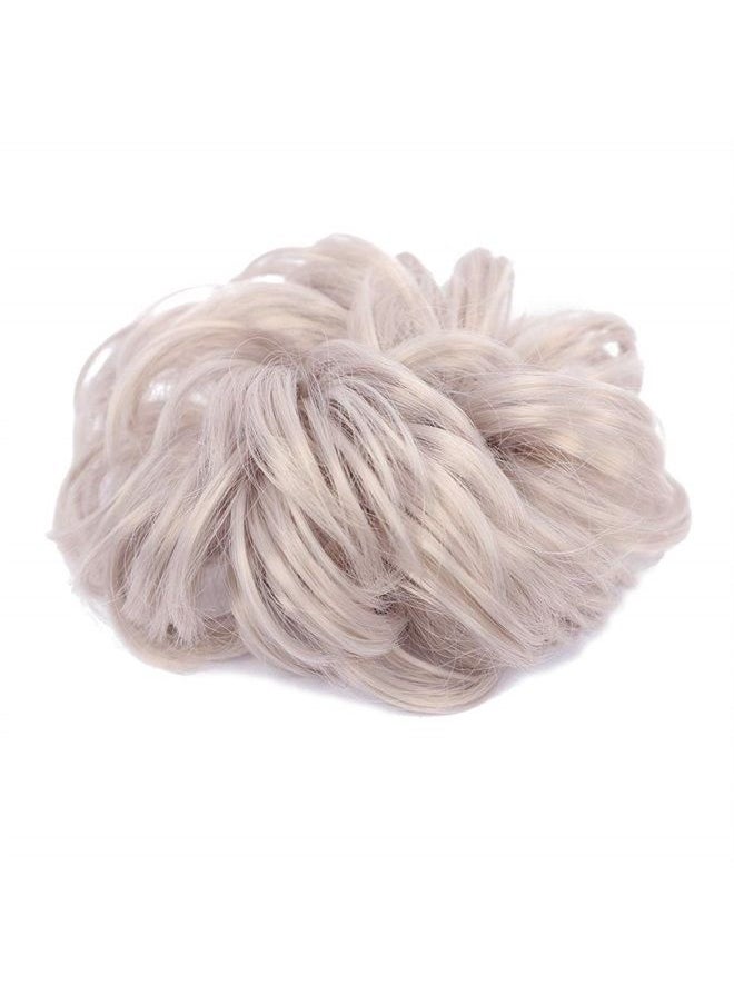 MORICA 1PCS Messy Hair Bun Hair Scrunchies Extension Curly Wavy Messy Synthetic Chignon for Women Updo Hairpiece  - Image 3