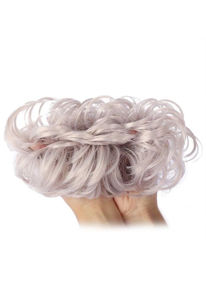 1PCS Messy Hair Bun Hair Scrunchies Extension Curly Wavy Messy Synthetic Chignon for Women Updo Hairpiece