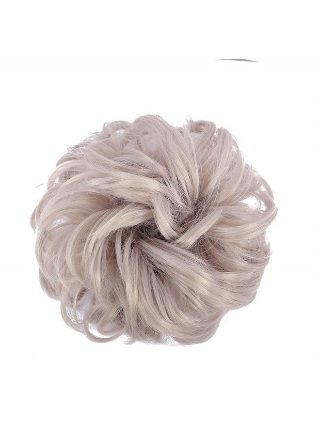MORICA 1PCS Messy Hair Bun Hair Scrunchies Extension Curly Wavy Messy Synthetic Chignon for Women Updo Hairpiece  - Image 2