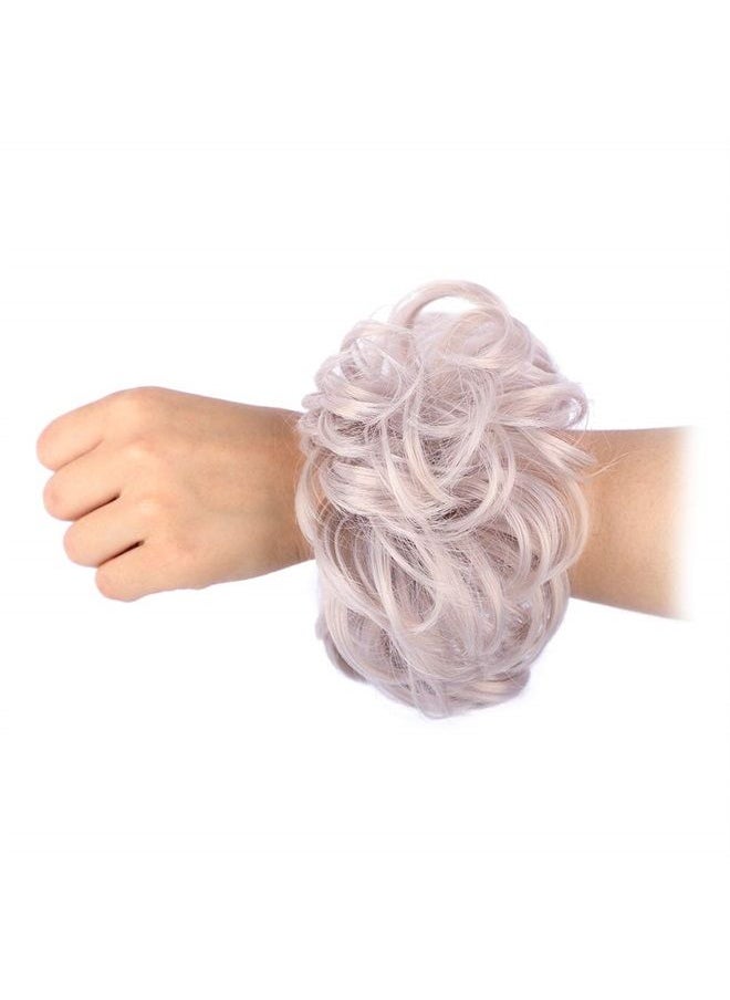 MORICA 1PCS Messy Hair Bun Hair Scrunchies Extension Curly Wavy Messy Synthetic Chignon for Women Updo Hairpiece  - Image 4