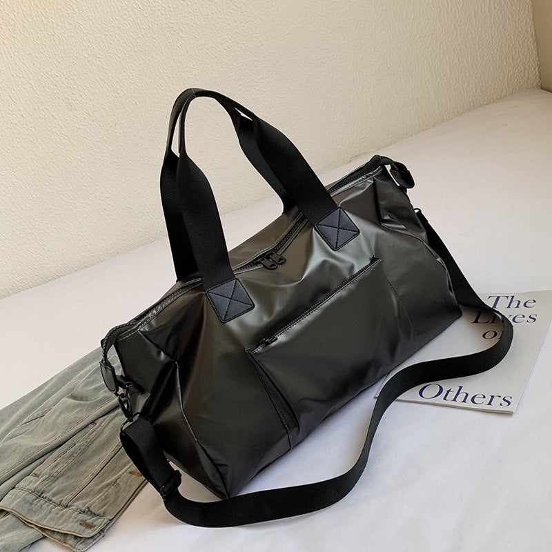 Large Capacity Bag Womens Summer 2023 New Crossbody Bag Travel Bag Portable Luggage Bag Texted Travel Bag Grey 