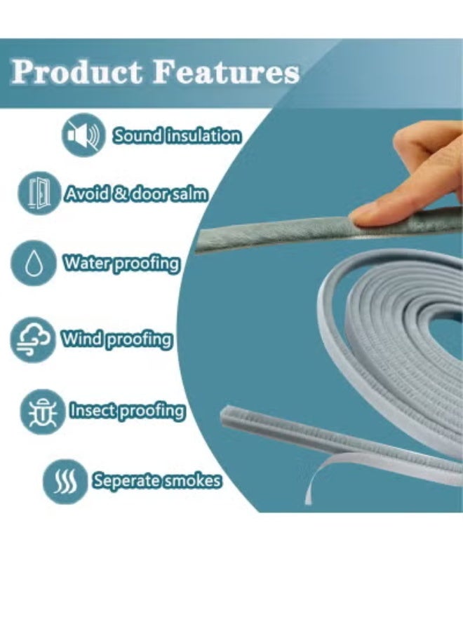 Self Adhesive Seal Strip Weatherstrip  for Windows and Doors House Soundproofing Windproof Dustproof Stronger Stickiness 9MM Wide 9MM Thick (10M) - Image 3