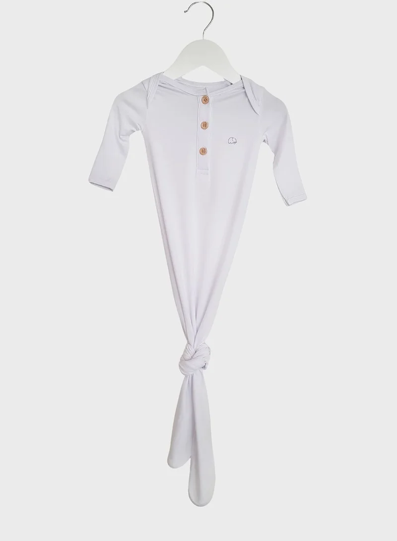 Anvi Baby Infant Bamboo Knot Bodysuit & Beanie Set
