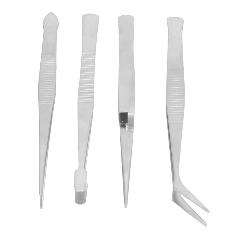 Long Sewing Machine Tweezers: Heavy Duty Stainless Steel Non Magnetic Rust Resistant - Flexible Serrated Curved Tip Long Tweezers for Narrow Spaces, Sewing Machine Threading, Electronic Component Hand - Image 4