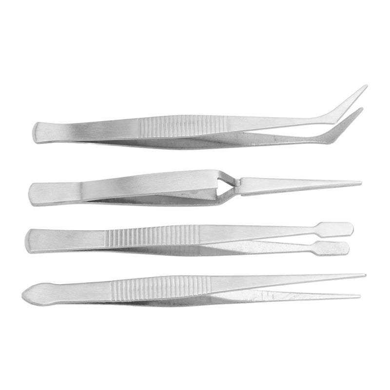 Long Sewing Machine Tweezers: Heavy Duty Stainless Steel Non Magnetic Rust Resistant - Flexible Serrated Curved Tip Long Tweezers for Narrow Spaces, Sewing Machine Threading, Electronic Component Hand - Image 1