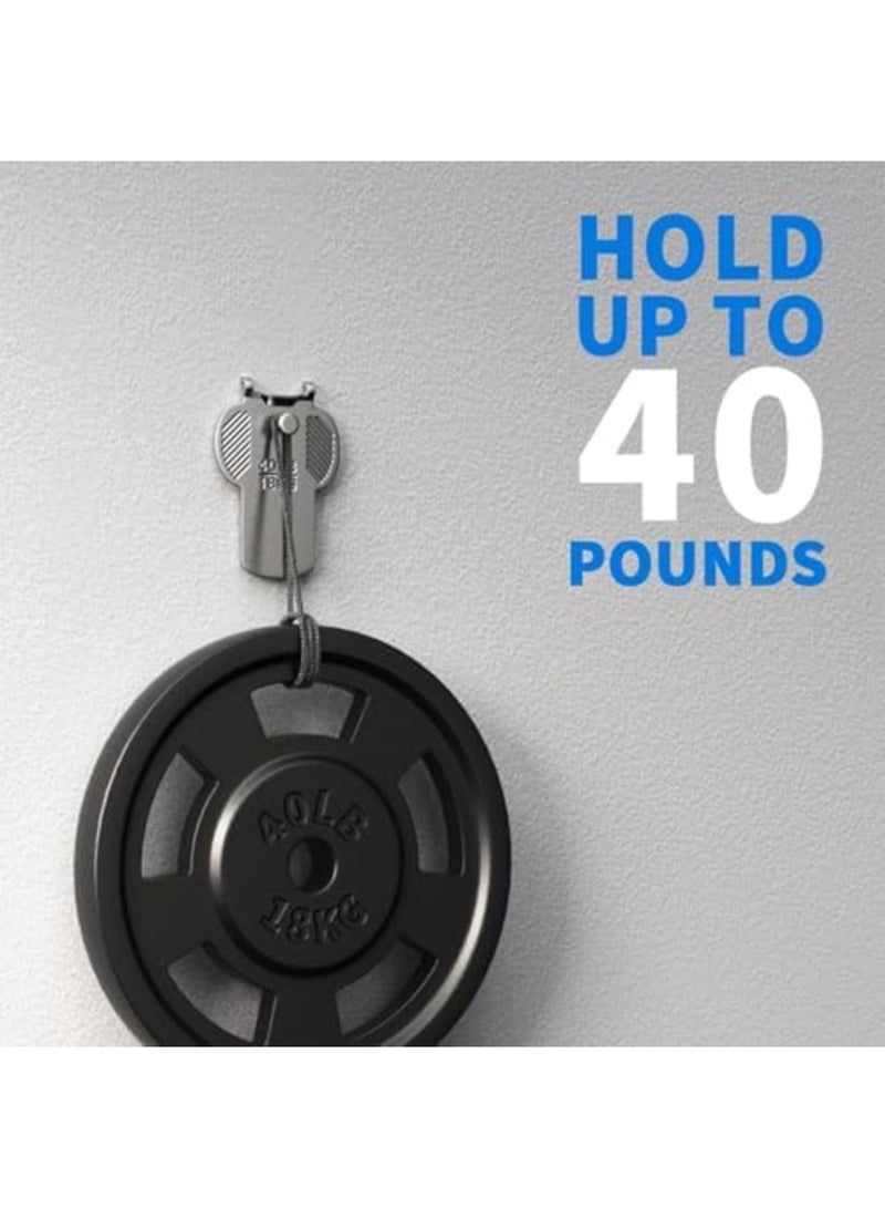 SYOSI Drywall Picture Hanging Hooks Claw – 10 Pcs 40lb Large Wall Hangers, Heavy Duty Art, Mirror, Poster, Photo, and Painting Hanger Hardware Kit for Drywall – No Damage, Reusable, Easy to Install - Image 2