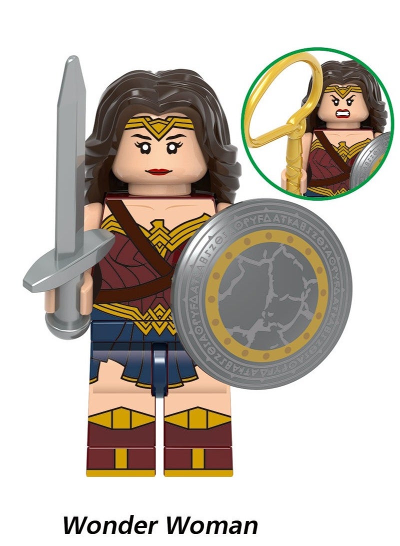 Nariele Justice League Superman Wonder Woman Bat Flash Human Block Assembly Toys - Image 3