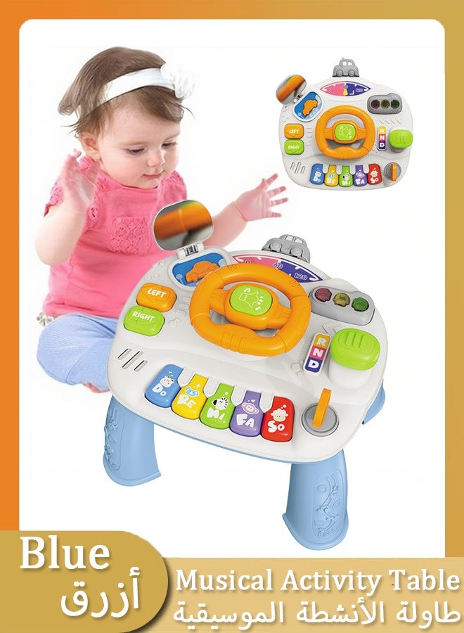 Vinnatsu Baby Toys for 1 Years, Musical Activity Table for 1 Year Old Boys Girls Gifts, Toddler Infant Toys, 26cm W x 25cm L x 22 cm H，Blue - Image 1