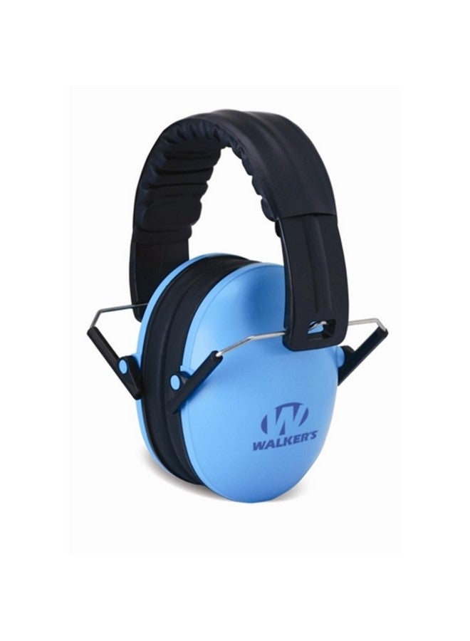 Walker's سماعات أذن واقية من الضوضاء قابلة للتعديل للأطفال من ووكر، خفيفة الوزن، مزودة بوسادة، قابلة للطي، زرقاء، صغيرة - Image 1