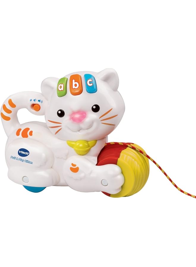 vtech 80158203 Pull And Play Kitten Interactive Toy White - Image 1