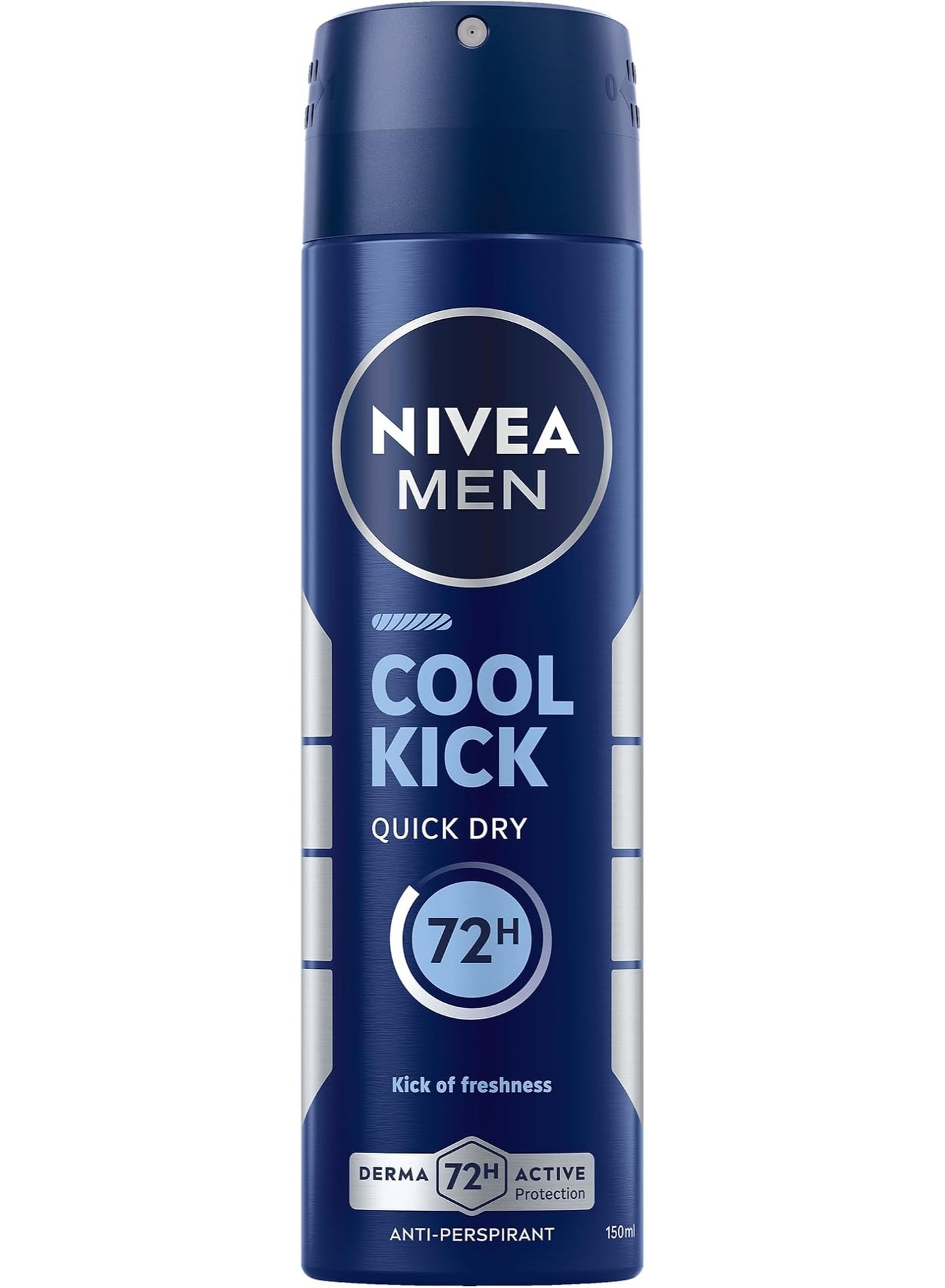 NIVEA MEN Antiperspirant Deodorant Spray for Men, Cool Kick Fresh Scent, 150ml