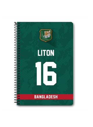Designer A5 Spiral Notebook Memo Notepad Journal Player - Liton Das, Jersey Number -16 (With Logo) - pzsku/Z3E258C955EBE0886231DZ/45/_/1695038580/c31e7f8c-e3ad-492f-9b47-65d19ca98b87