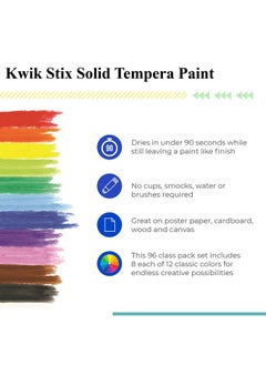The Pencil Grip Kwik Stix Solid Tempera Paint Super Quick Drying 96 Pack (Tpg 696)  - Image 4