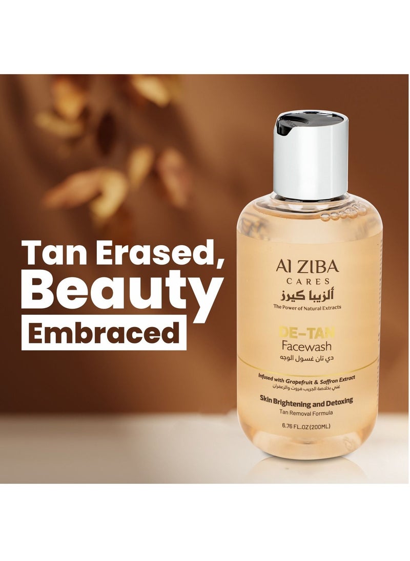 ALZIBA CARES DETAN Face Wash Infused With Grapefruit & Saffron Extract 200 Ml  - Image 2