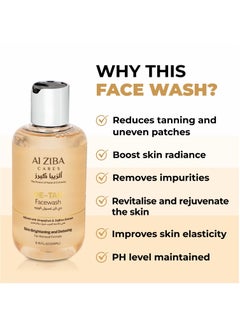 ALZIBA CARES DETAN Face Wash Infused With Grapefruit & Saffron Extract 200 Ml  - Image 3
