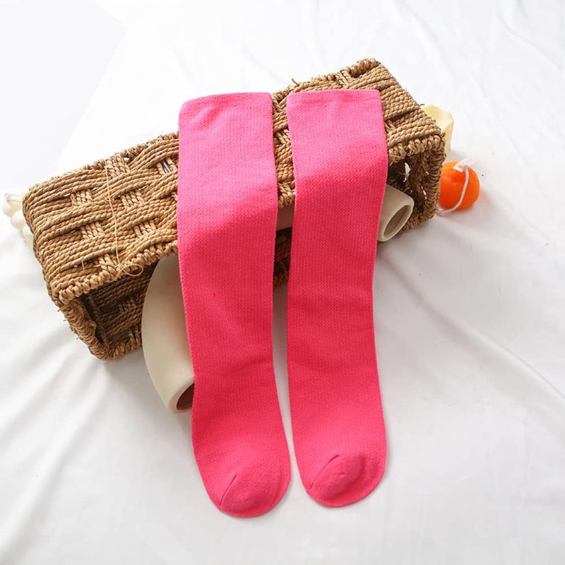 Toptim Little Girl's Knee High Socks Over Calf Kids Overknee Stockings Bow Style (Mesh-6 Pairs) - Image 5