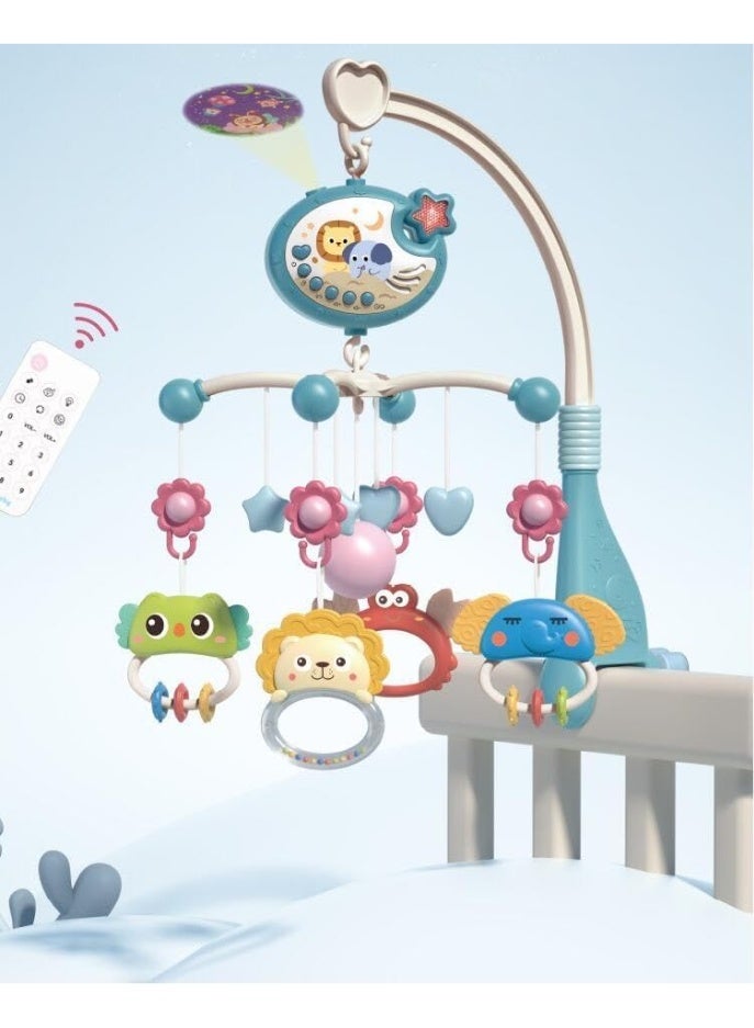 Baby Crib Mobile Toy for Crib with Music and Lights, Remote,Moon and Star Projection, Baby Crib Toys for Boys Girls - Image 2