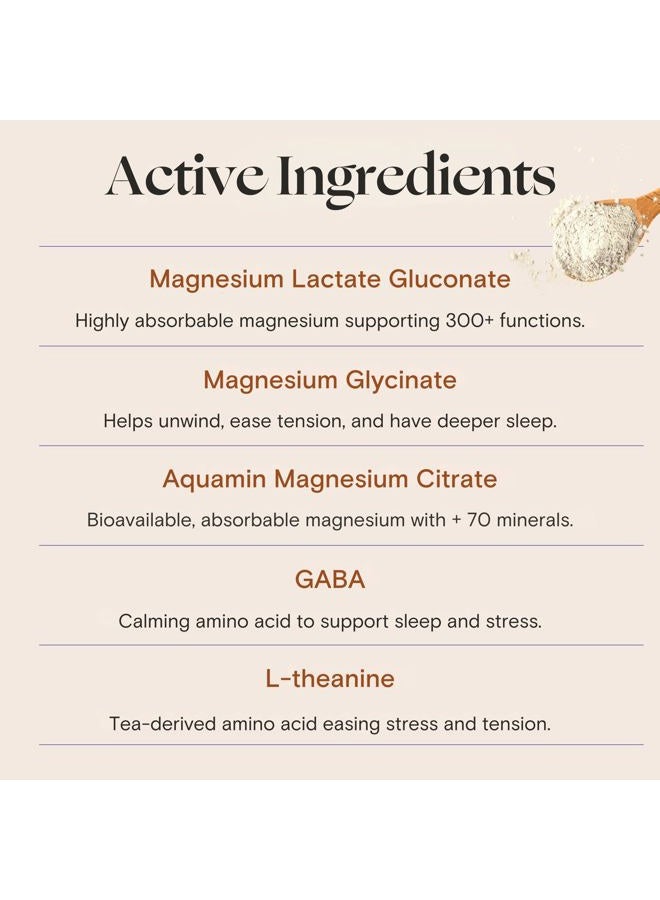 Ned mellö Magnesium Supplement Superblend Powder - Magnesium Glycinate with L-Theanine, GABA, and 70 Trace Minerals - Supports Sleep, Relaxation, Balanced Energy - Unflavored, 30 Servings - Image 4