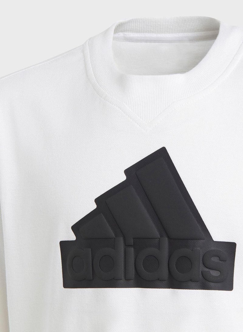 اديداس تيشيرت تدريب أبيض بشعار يو في للأعمار - سنوات - Image 3