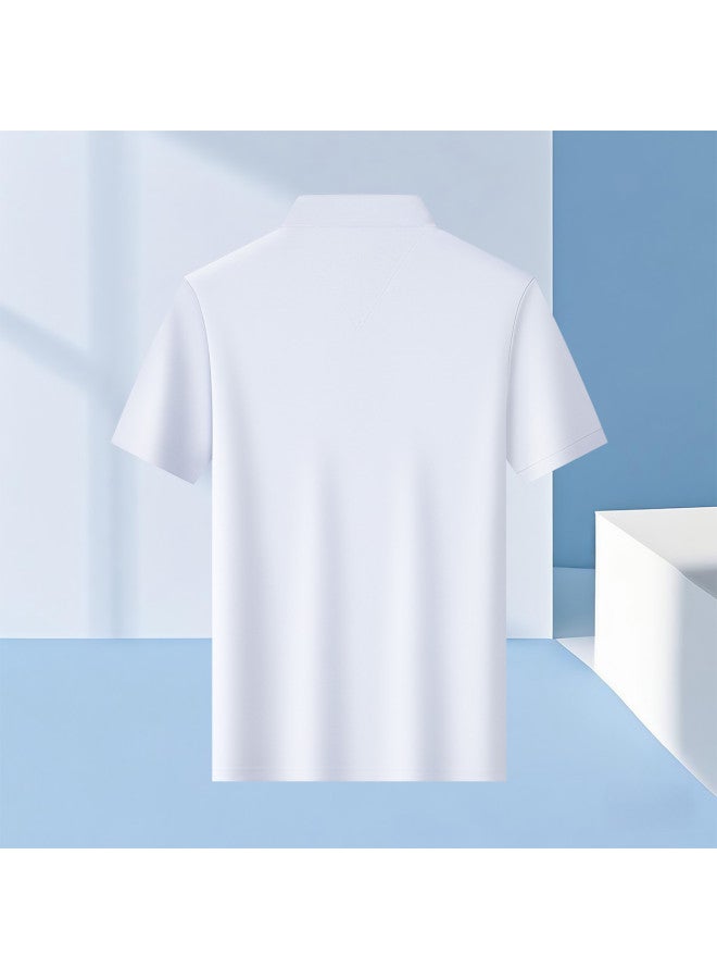 Tucano 100% Pure Cotton Anti-bacterial Short Sleeve Polo Shirt + Ice Silk Casual Trousers Dad Men's Suit Set - Image 5