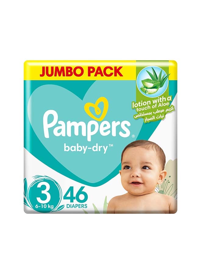 Pampers Premium Care Baby Night Diapers, Size 3, 6-10 Kg, 46 Count - Extra Sleep Protection - Image 1