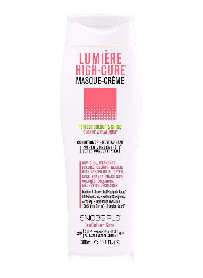 SNOBGIRLS LUMIERE HIGHCURE Detangling Conditioner Perfect Colour  Shine for Dry Dull Fragile Colour Treated Highlighted or HighlyLifted Hair Blonde Hair Conditioner with Vital Precious Oils Blonde  Platinum MasqueCreme Salon hair care 