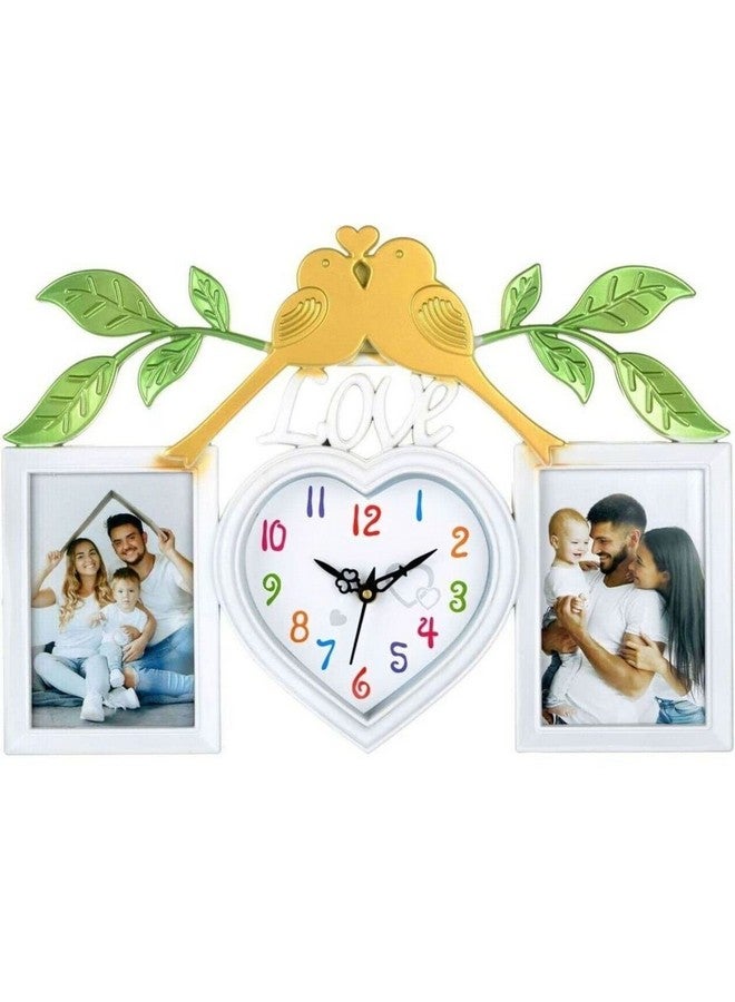 Harbour Analog Latest Stylish New Models Wall Clock with PHOTOFRAMES for Home Living Room Hall Bedroom (Size Height 29 CM X Width 40 CM)- Home Decor Big Size Wall Clock Mz NEQ1 - Image 1