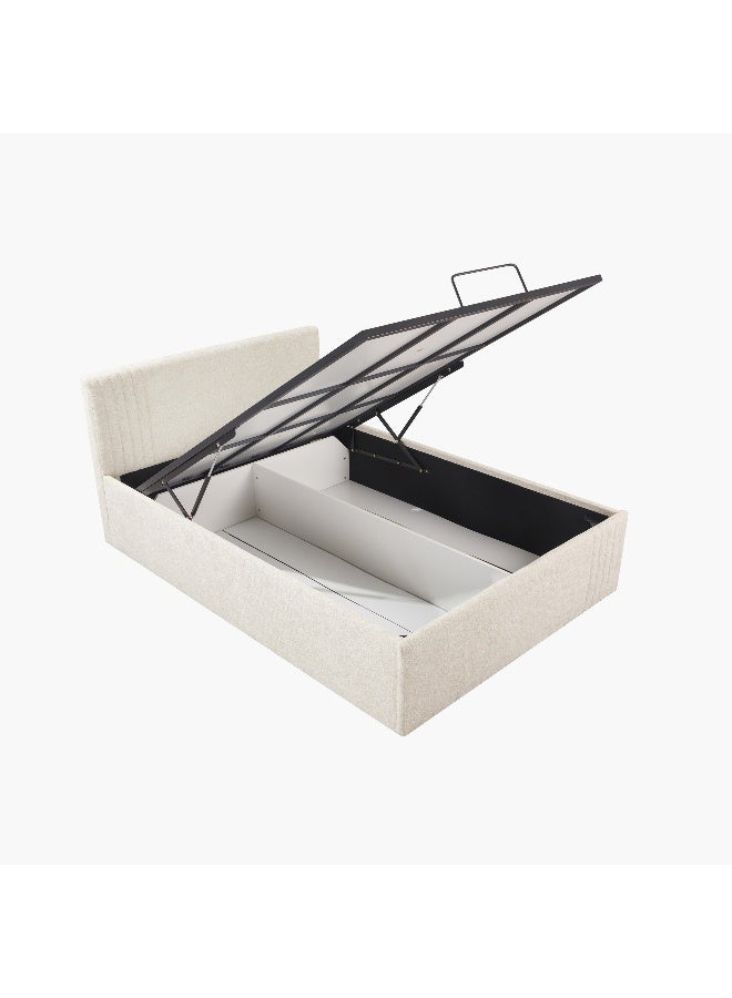Home Box Upholstered Hydraulic Storage Queen Bed - Beige - Image 5