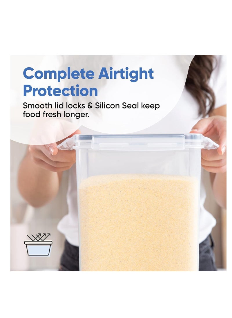 MahMir - MahMir® Extra Large Tall Food Storage Containers with Lids Airtight (6.5L|220 Oz|4pcs Pack) for Flour, Sugar, Rice & Baking Supply (6.5 L - 4pcs Pack) - Image 1