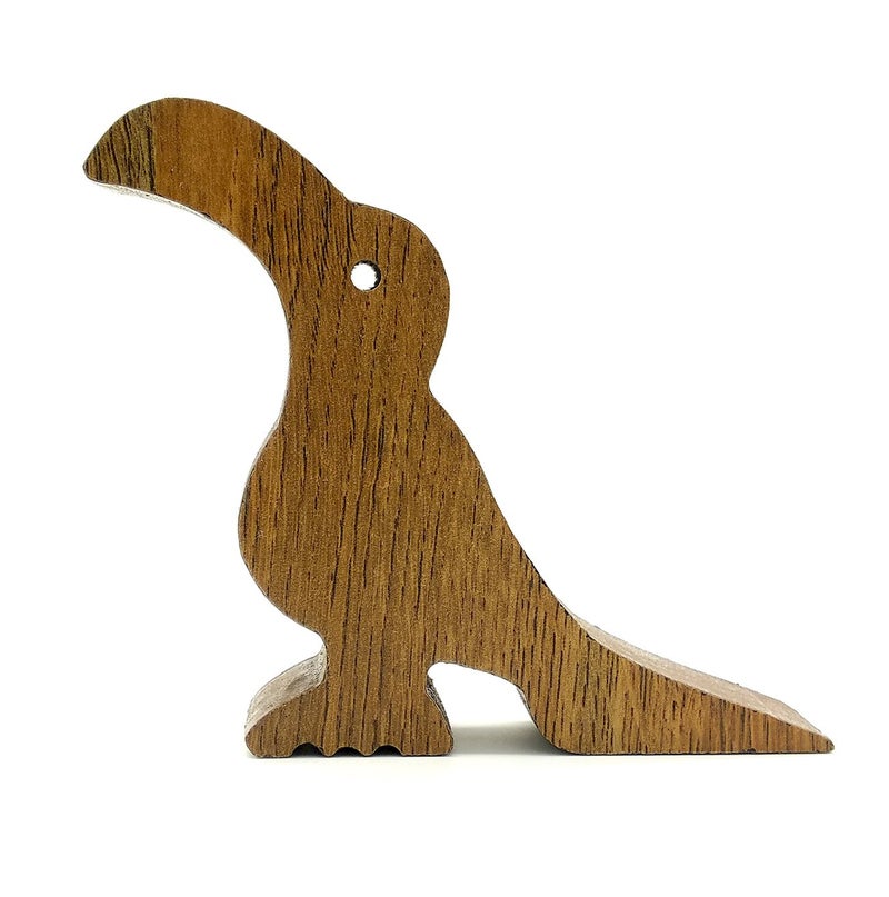 VAH New Toucan BirdDesign Small Non-Slip Wooden Door Stoppers - to Stop Or Jam The Doors - Image 1